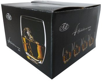 JB Coffret De 4 Verrres A Eau Ou Wisky Mojito, Verre Souflé, Verre Degustation H. 9.5cm - 44cl