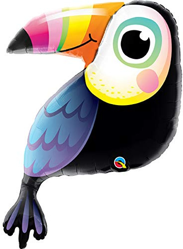 Unbekannt Qualatex 41 Zoll Bunt Toucan Supershape Folienballon - Mehrfarbig, One Size