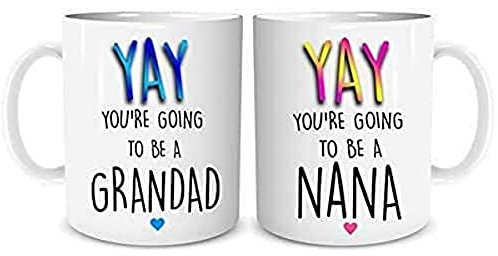 Neu Baby Ankündigung Geschenkidee Tassen Yay You'Re Gehe To Be A Grandad Nana Schwangerschaft Reveal Überraschung Ankündigung Mama Papa Geschenk Wsdmug1450