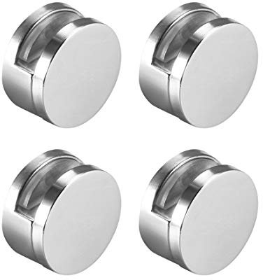 sourcing map Clips de espejo: sujetadores de zinc de aleación de zinc, abrazaderas de sujeción redondas para 3-5 mm, 4 pzas