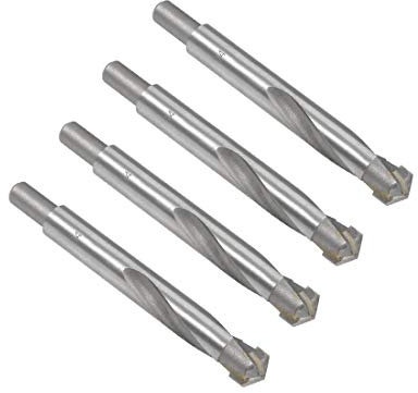sourcing map 4Stk. Hartmetall-Spiralbohrer 14mm Metallbohrer für Edelstahl Kupfer Aluminium Zinklegierung Eisen