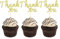 Sumerk 24PCS Glitter Gold Thank You Cupcake Toppers Thanks Cupcake Picks Baby Shower Birthday Wedding Party Decoration Supplies