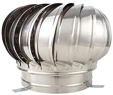 DZDZXQG Dachventilator, stereoskopische Abgasrohrkugel Lüfter mit natürlichem Wind Villa Chimney Cap Turbinenventilatorgebläse, 200 mm