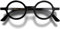 LONDON MOLE Brillen | Moley-Lesebrille | Runde Lesebrille | Coole Leser | Stilvolle Lesebrille | Herren Damen Unisex | Federscharniere | Schwarz glänzend | + 2,0 Vergrößerung