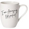 Villeroy & Boch - Statement Mugs - Becher mit Henkel, Set, Größe 280ml, Weiß - Spülmaschinenfest, Mikrowellengeeignet, Statement Tasse, Geschenkidee, Premium Porzellan