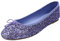 Feversole Ballerina in Vernice Colorata con Cuscino in Memory Foam per amaretti da Donna Glitter Lavanda 40 EU