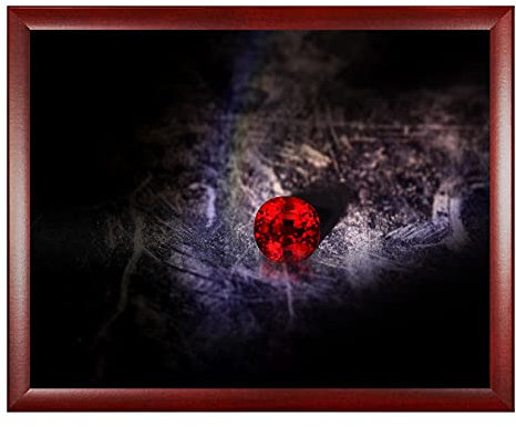 arte-tuo Bilderrahmen Rubin + 70x110 cm + Bordeaux Rot + entspiegeltem Antireflex Kunstglas + Puzzle Kunstdruck Poster