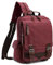 DORRISO Mochila Hombres Lona Moda Bolsa de Hombro para Viaje Escolares Conmutar Causal Bolsos Mochila Lona Messenger Bag Rojo
