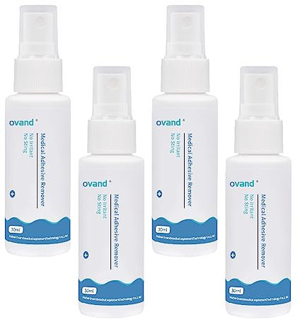 Medical Adhesive Remover Spray - 1 oz.No-Sting Ostomy Adhesive Remover Spray: Adhesive Remover for Skin,Ostomy,Mastectomy,Adhesive Tape（4 Bottles）