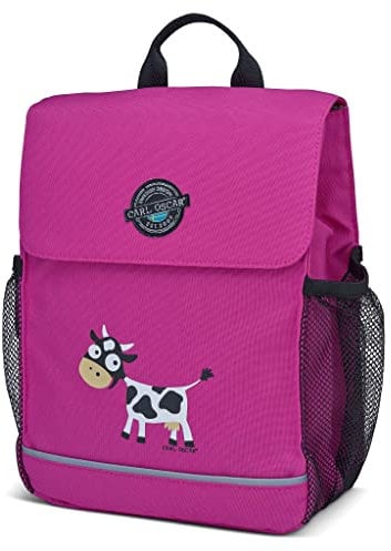 Carl Oscar Kinderrucksack I 8 Liter I Namensschild I Wasserabweisend I Reflektoren I Tragegriffe (Lila)