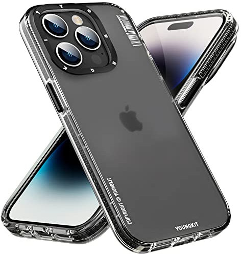YOUNGKIT für iPhone 14 Pro Max Hülle, Stoßfeste Kratzfeste Schutzhülle (Anti-Fingerabdruck) Slim Case Dünne Griffige Mattierte Handyhülle - Schwarz