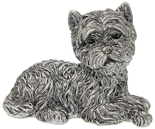 Shudehill Giftware Silver Westie Lying Small