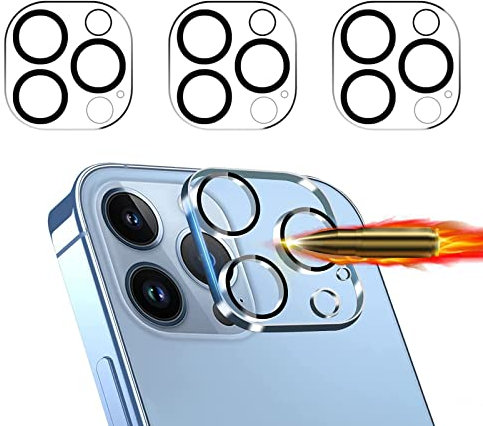 IOPYKKOA 3 Stück Kamera-Schutzglas, kompatibel mit iPhone 12 Pro 3D stereoskopische Linsenfolie, Kratzfest, 9H Härte, HD, voller Kameraschutz.