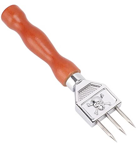 Broyeur à Glace, Broyeur à Glace Professionnel sans Odeur en Acier Inoxydable 304 avec Manche en Bois pour Bar (Type A)