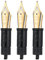 Jinhao 100 Füllfederhalter, extra feine Federn, mit schwarzem Teil, goldfarbener Rand, kompatibel mit Jinhao 100, X350, X850, 9036, 9065, 9016, 9013, 3 Stück