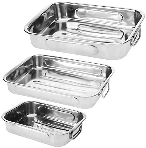 Vilde Teglia da forno in acciaio inox, set da 3