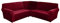 EURHOWING Sektionale Ecksofabezug, 5-Sitzer, L-förmiger Abschnitt, Couch, Sofa, Samt, L-Form, Sofabezug, Stretch, weich, waschbar, Möbelsofaschutz für 5-Sitzer-Ecksofa (rot, 5-Sitzer)
