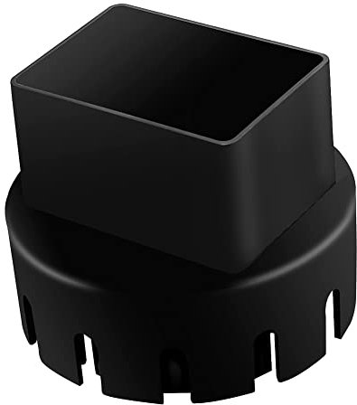 Acfthepiey Regenrinnen-Downspout Adapter Downspout Adapter Adapter (5,1 x 7,6 cm, quadratische Regenrinne auf Abflussrohradapter), passend für 7,6 oder 10,2 cm Außenabflussrohr, schwarz