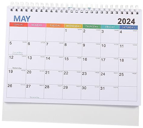 NUOBESTY Tischkalender Aus Dickem Papier Monatlicher Kalender Für Schreibtisch Praktischer Kalender Zum Selbstgestalten Mit Stabiler Bindung