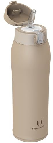 Super Sparrow Edelstahl Trinkflasche mit Strohhalm, Trinkbecher - 750ml - BPA Frei, Auslaufsicher Trinkflaschen kinder, Wasserflasche für Sport, Reisen, Schule
