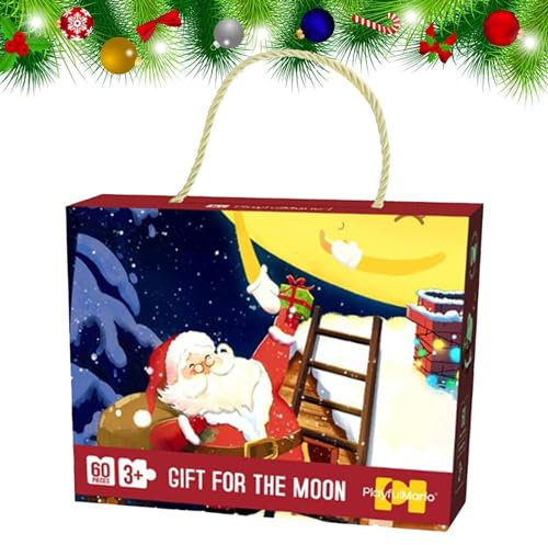 EWOKE Weihnachtsthema-Puzzle, Dekoratives Weihnachtspuzzle für Kinder, Eltern-Kind-Interaktionsspielzeug für Schule, Früherziehungszentrum, Zuhause, Vergnügungspark, Mottoparty