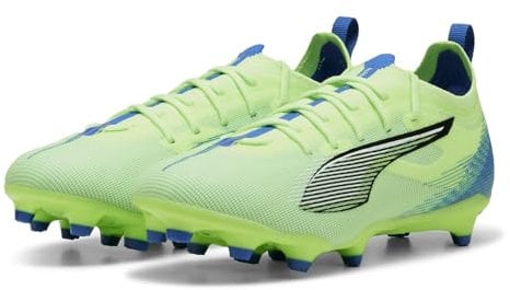 PUMA Unisex Youth Ultra 5 Pro FG/AG JR Soccer Shoe, Fizzy Apple-PUMA White-BLUEMAZING, 37 EU