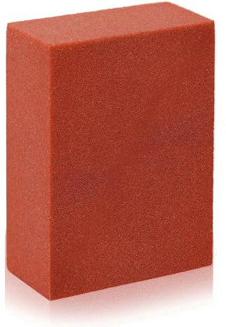 PEUTIER 5x4x2cm Gummy Rubber Abrasive Stone, Red, 240 Grit, Snowboard Gummy Stone Edge Grinding Rubber Block Stone Snowboard Ski Stone for Removing Burrs