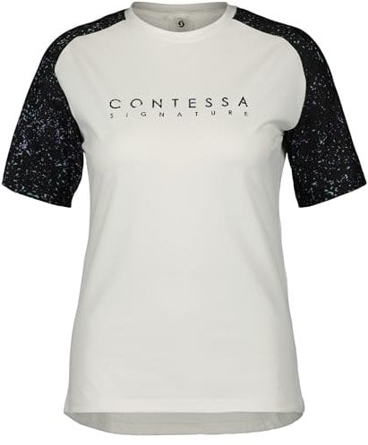 Scott W Trail Contessa Sign. S/sl Tee Weiß - Atmungsaktives schnelltrocknendes Damen Mountainbike T-Shirt, Größe L - Far