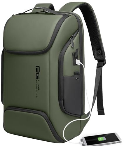 BANGE Business Laptop Smart backpack Can Hold 15.6 Inch Laptop Commute Backpack Carry on bag for men and women (Green)