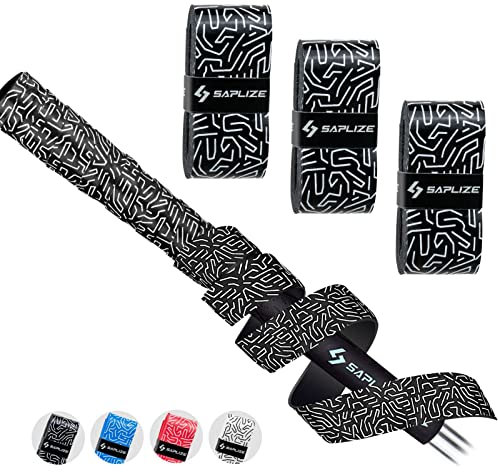 SAPLIZE Golf-Griffbänder, neue Regripping-Lösung für Golfschläger-Griffe, 3er-Pack, klebrige PU-Overgrip-Bänder, bequem, schwarz