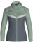 JAKO Iconic Kapuzenjacke Gr. 36 Anthra Light/Mintgrün/Soft Grey - Zipper Hoodie Damen, Bequeme Sweatjacke mit Keep Dry Funktion aus 100% recyceltem Polyester