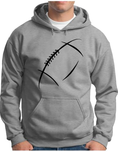 OM3® American Football Hoodie - Herren - U.S.A Sports Minimalistic Logo - Kapuzen-Pullover S - 5XL
