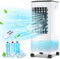 Mobile Air Conditioner, 3 in 1 Evaporative Air Cooler, Humidifier, Fan, 3 Wind Speeds, 5.5L Water Tank, 8M Remote Control, 1-7H Timer, Portable Cooler Fan with 3 Ice Boxes, for Home Office Dorm
