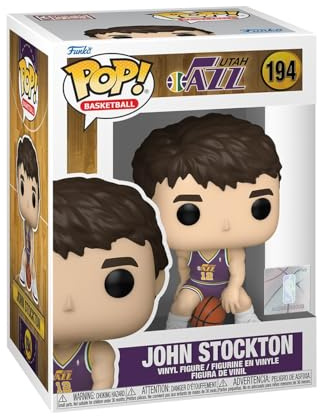 Funko POP! NBA: Jazz - John Stockton - Rookie Season - NBA Legends | Offizielles Sport Merch - Vinyl Sammelfigur als Regal Deko - Geschenkidee zum Geburtstag für Fans und Sammler