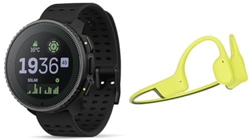 Suunto Vertical Solar + Sonic - Rastreador de actividad - All Black - Monitor de frecuencia cardíaca - Carga solar - Sonic
