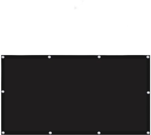 Rechteck Sonnensegel 165 x 200 cm Segeltuch Pergola 98% UV Schutz Alle 50cm Eine Edelstahlöse für Außenbereiche wie Garten und Balkone, Schwarz