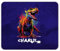Shopagift Personalised Any Name T-Rex Dinosaur Mouse Mat Pad Brush Paint Splatter 24cm x 19cm