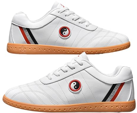 Tai Chi Schuhe Leder,Kung Fu Schuhe,Shaolin Qi Gong Trainer Wing Chun Schuhe,Kinder,Männer Frauen,Unisex,Atmungsaktiv,Leichtgewicht,Anti-Rutsch,für Täglich Ausbildung Morgen Übungen