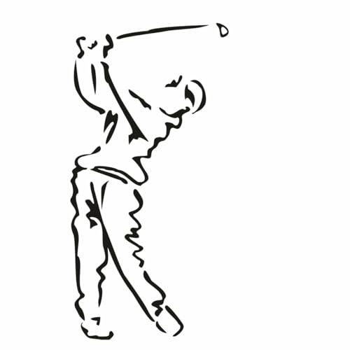 Golfer Aufkleber Sticker 12 x 6 cm cm Exklusiv Aufkleber - Wohnmobil PKW Car Styling Design - viele Farben - DIE WERBESCHEUNE