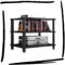 ILOOXI HiFi-Rack-AV-Regal Aus Holz & Stahl, 1/2/3/4-stufiger TV-Ständer, HiFi Regal, Audio Rack HiFi Regal(Black,3 Tier)