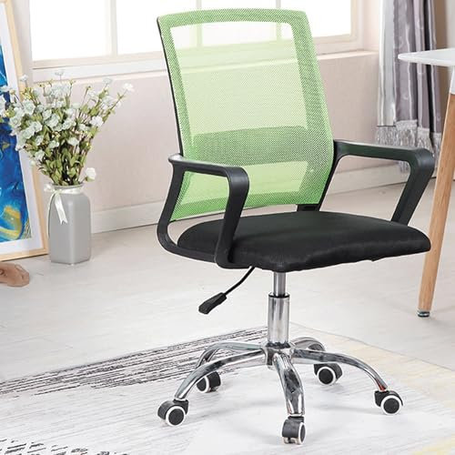 FUKEFUZ Sedia Ufficio Gaming Scrivania Office Chair Ergonomica Poltrona Girevole-Altezza Regolabile,Rotazione 360°,Supporto Posteriore In Rete Traspirante,Cuscino Del Sedile In Lattice (Green,A)