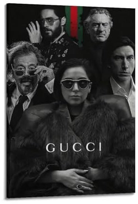 IVANICKED House of Gucci Poster Raumdekoration, Film, ästhetische Vintage Leinwand-Plakate, 20 * 30cm, Rahmenstil