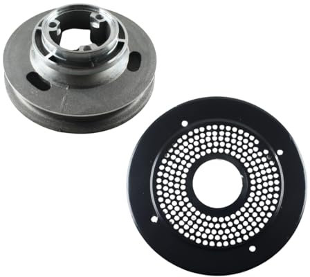 Kit Avviamento Puleggia con Rete Protezione Volano e Corda compatibile motore Lombardini per modelli LDA450 LDA510 3LD510 per Motozappa e Motocoltivatore