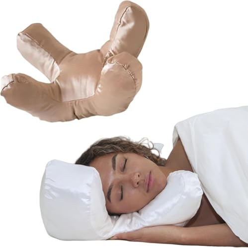 für Viora Face Pillow, Face Down Pillow, Massage Pillow Face Down, Face Pillow für Falten, Kissen für die Pflege von Gesichtsfalten und Schlaffalten (Gold-Original)