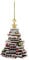 Buch Weihnachtsbaumschmuck Anhänger Acryl Buch Weihnachtsanhänger 2D Tannenbaumschmuck Weihnachtsschmuck Weihnachtsbaum Ornament Für Wandfenster, Bäume, Auto-Rückspiegelzubehör (Red, One Size)