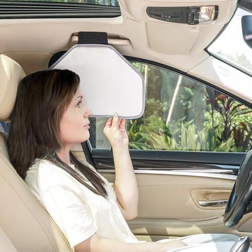 TFY Visera solar para ventana lateral para manijas de techo de coche, bloqueo solar y calor para conductor o pasajero, reduce el deslumbramiento de la ventana lateral, fácil instalación y