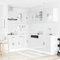 IKAYAA Mueble de Cocina 11 Piezas Kalmar,Cocinas Completas, Muebles De Cocina por Modulos, Armario Inferior de Fregadero, Armario Colgante Cocina, Armario para el Horno Blanco Brillante Type-3