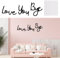 Qianeffort Love You Bye Sign, Wall Art for Hallway and Stairs, 21.6 inches, Black, Yellow Poplar Wood