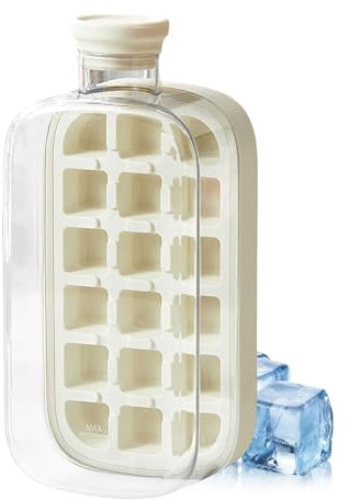 Vaso para botella de hielo, molde para hacer hielo de 800 ml, herramientas 2 en 1 para hacer bebidas heladas, prensa de verano para liberar cubitos de hielo, lavable para vino, fruta, accesorios