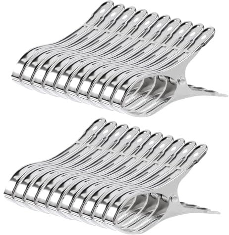 20 Pz Mollettoni Telo Mare, Molletta Grande, Mollette per Asciugamani da Spiaggia, Mollette Acciaio inox, Clips Mollettoni per Asciugamani Spiaggia Telo da Spiaggias Lenzuola Vestiti Piumoni